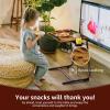 Folding TV Tray Adjustable Dinner - Trays for Eating On Couch Wooden Tables Mate Stand Foldable Desk with Cup Holder Portable view 3