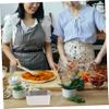 BIUDECO Set of 2 Stainless Steel Cake Baking Boxes Food Container Easy Storage Kitchen Supply Silver view 2