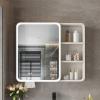 POWRZZZY Medicine Cabinet with Lights Bathroom Vanity Mirror with Storage 15.75in Bathroom Cabinet Wall Mount with Light Brightness Defogging Front&Backlit for Kitchen Dining Room Living Room view 1