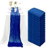 15 Pack Cheesecloth Table Runner 6FT Romantic Cheese Cloth Table Runner 35 x72Inch Gauze Boho Table Runners for Wedding Birthday Party Pinic Bridal Baby Shower Anniversary Table Decoration(Royal Blue) view 1