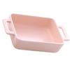 BIUDECO 1pc Ceramic Baking Pan Versatile Baked Cheese and Rice Bowl Ergonomic Design Double Handles Microwave and Oven Safe Elegant for Kitchen Use view 1