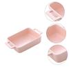 BIUDECO 1pc Ceramic Baking Pan Versatile Baked Cheese and Rice Bowl Ergonomic Design Double Handles Microwave and Oven Safe Elegant for Kitchen Use view 2