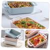 BIUDECO 1pc Ceramic Baking Pan Versatile Baked Cheese and Rice Bowl Ergonomic Design Double Handles Microwave and Oven Safe Elegant for Kitchen Use view 3
