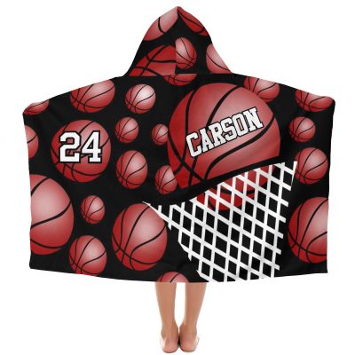 Eiis Unidesign Hooded Towel Kids Sport Basketball Gym Bath Towels with Hood Microfiber Kids Beach Towels Baby Pool Beach Towel for Boy Girls