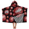 Eiis Unidesign Hooded Towel Kids Sport Basketball Gym Bath Towels with Hood Microfiber Kids Beach Towels Baby Pool Beach Towel for Boy Girls view 1