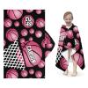 Eiis Unidesign Custom Name Flamingo Sport Basketball Kids Hooded Bath Beach Towel Girls Boys Swim Pool Cover Up Super Absorbent Bath/Pool/Beach Towel view 2