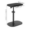 BILPIKOGoo Adjustable Height C Shaped Side Table, 360Swivel & Flip Top C Shaped End Table for Sofa & Couch, Living Room, Bedroom, Study, and Small Spaces view 3