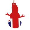 Christmas Wooden Ornaments, UK Flag - Christmas Tree Decoration for Party Decoration and Xmas Day - Snowman Shape view 1