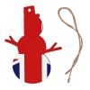 Christmas Wooden Ornaments, UK Flag - Christmas Tree Decoration for Party Decoration and Xmas Day - Snowman Shape view 2