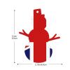 Christmas Wooden Ornaments, UK Flag - Christmas Tree Decoration for Party Decoration and Xmas Day - Snowman Shape view 3