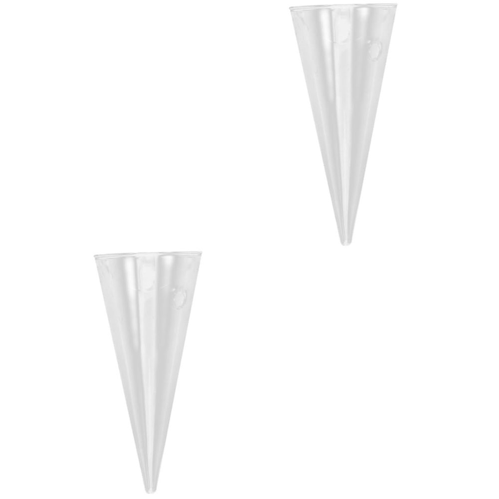 QUMIIRITY 2pcs Hanging Hydroponic Glass Planter Wall Vase Modern Design for Home Office Decoration for Plant Propagation Versatile Hanging Plant Bottle for Use