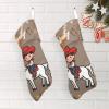 Joyestore Personalized Cowboy Brown West Hats Boots Christmas Stocking,Custom Christmas Stocking for Boys,Girls,Home Decor,Holiday Decorations,One Stocking view 4