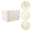 HOOTNEE Desktop Organizer with Lid Large White Storage Box for Bedroom Bathroom Office Material Space-saving Design for Cosmetics Sundries view 3