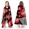 Eiis Unidesign Hooded Towel Kids Red Sport Basketball Bath Towels with Hood Microfiber Kids Beach Towels Baby Pool Beach Towel for Boy Girls view 3