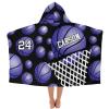Eiis Unidesign Hooded Towels for Kids 3-10 Yrs Purple Sport Basketball Kids Bath Towels Hooded Beach Towel Wrap Bathrobe Blanket Boys Gift for Shower view 1