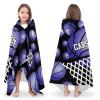 Eiis Unidesign Hooded Towels for Kids 3-10 Yrs Purple Sport Basketball Kids Bath Towels Hooded Beach Towel Wrap Bathrobe Blanket Boys Gift for Shower view 3