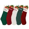 Voltexia Personalized Christmas Stockings with Name Embroidered Knitted Custom Christmas Stocking 18 Large Xmas Stocking Holiday for Fireplace Christmas Holiday Party Decoration-5 Pcs view 1
