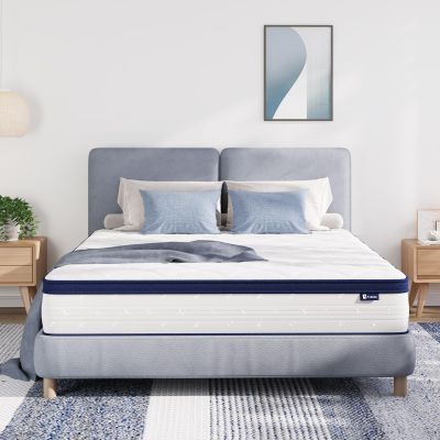 Avenco King Mattress, 14 Inch King Mattresses in a Box, Hybrid King Size Mattresses with Comfort Foam and Pocket Coils for Pressure Relief & Motion Isolation