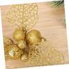 CIMAXIC 10pcs Christmas Tree Balls Ornaments Artificial Poinsettia Flowers Glitter Decorations Xmas Tree Wreath Holiday Decor view 3