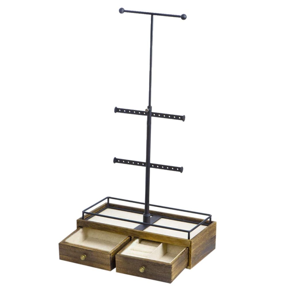 TINEASUR Multi Vintage Jewelry Rack with Base Practical Organizer for Earrings Necklaces Bracelets and for Home Decor and Personal Collections