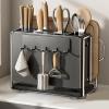Argzm Modern Elegant Kitchens Supplies Storage Holder Accessory for Utensils Multilayer Wall Mounted Rack with Safe Designs view 3