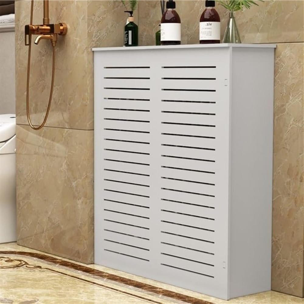 kwimebek Three-Sided Radiator Cover, Wood Heater Cover, Modern Radiator Covers Decoration, Heater Covers for Radiators for Living Room, Bathroom(23.6 * 23.6IN)