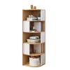 LYHXYLFT Corner Bookshelf,Full Baffle Shaped Display Bookshelves,Density Board Corner Bookcase,Suitable for Storing Books,Stationery,Photo and Other Items(15.74X15.74X57.87) view 1
