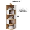 LYHXYLFT Corner Bookshelf,Full Baffle Shaped Display Bookshelves,Density Board Corner Bookcase,Suitable for Storing Books,Stationery,Photo and Other Items(15.74X15.74X57.87) view 2