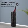 NDNCZDHC Umbrella Stand, Umbrella Holder for Entryway, Metal Umbrella Organizer, Round Umbrella Rack Freestanding, 16.5 x5.9 Inches, Black view 3