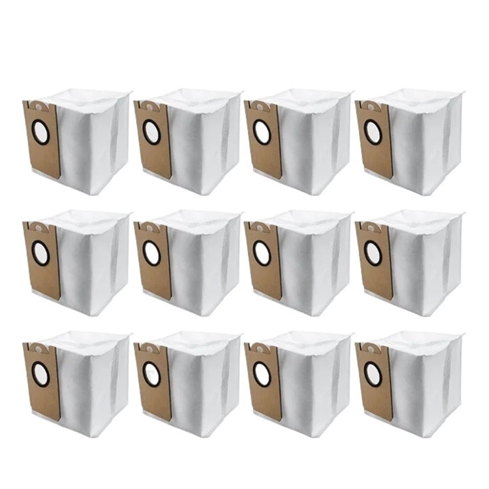 Dust Bags Compatible With XiaoMi VIOMI S9 Robot Vacuum Cleaner 3.0L Large Capacity Leakproof Replacement Dust Bin Spare Parts(12 pcs)