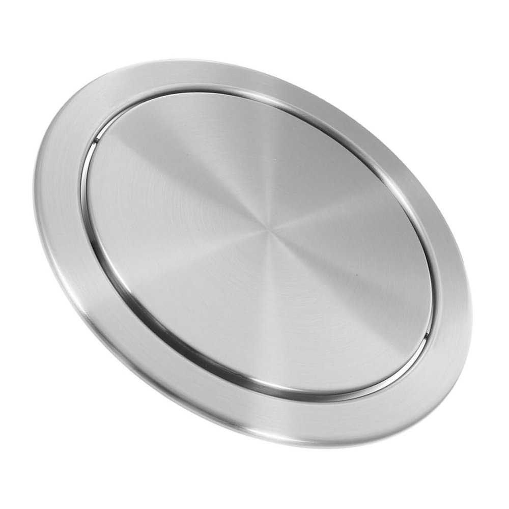 TOGEVAL Flipping Trash Can Lid for Kitchen and Bathroom Recessed Design Space-saving and Easy to Clean Material for Tabletop Use