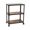 yanzhuen001 Kitchen Mobile Shelf, 3-Shelf Mobile Kitchen,Serving Cart,Storage Cart, Kitchen Furniture,Cart view 1