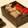 Black Walnut Wood Storage Basket Solid Wood Tabletop Cosmetic Skin Care Office Grocery Organizer Storage Box view 2