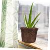 Mipcase 1pc Seaweed Woven Plant Holder Rustic Flower Pot for Indoor Use Natural Seagrass Container for Small Items Decorative Basket for Organization view 3