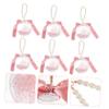 TOVINANNA 6pcs Creative Transparent Round Shape Gift Box with Artificial Pearl Design for Candy and Snacks Birthday and Wedding Parties Portable and Odorless Storage view 4
