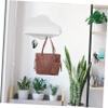 PRETYZOOM 1pc Punch Wooden Cloud Shape Floating Shelf Heavy Duty Wall Storage Rack for Home Easy to Install for Boys and Girls Room Nursery Bathroom White view 2