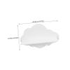 PRETYZOOM 1pc Punch Wooden Cloud Shape Floating Shelf Heavy Duty Wall Storage Rack for Home Easy to Install for Boys and Girls Room Nursery Bathroom White view 3