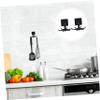 FONDOTIN 4pcs Multi-Purpose Rotatable Utensil Holder Wall-Mounted Kitchen Organizer Swivel Hooks for Spatulas Ladles and More Easy Installation Black view 2