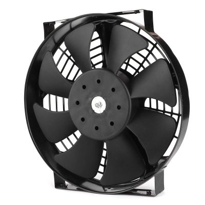 Engine Radiator Fan, Electric Radiator Cooling Fan Electric Radiator Fan DC 12V 80W 2400RPM 10in Iron Plastic for Car Truck