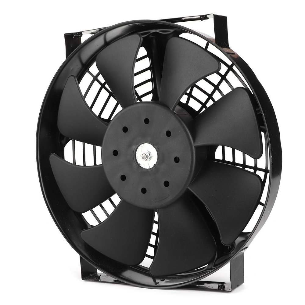 Engine Radiator Fan, Electric Radiator Cooling Fan Electric Radiator Fan DC 12V 80W 2400RPM 10in Iron Plastic for Car Truck