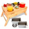DRJlegacy Couch Console - Caddy with Cup Holder and Food Trays for Eating on Couch view 1