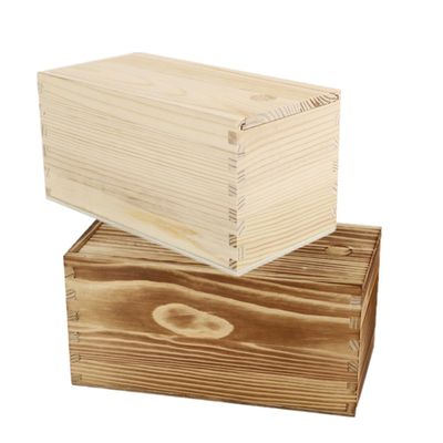 Beatifufu 2pcs Wooden Sliding Gift Boxes Versatile Household Storage Case for Organizing Packaging Elegant Design for Diy Gifts Natural Finishes