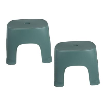 MOLUCKFU 2pcs Nonslip Foot Stool for Toilet and Bathroom Lightweight Step Stool for Adults and Boys and Girls for Home Use Small