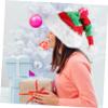 LABRIMP Lovely Santa Hat Plush Christmas Party Hat for Adults and Boys and Girls Unisex Lightweight Xmas Comfortable Design for Holiday Celebrations Reusable Non-fading Material for view 3