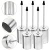 BIUDECO 5pcs Large Glitter Taper Candle Holders Metal Christmas Decor Metal Candle Cups view 2