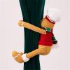 Argzm Christmas Funny Knitted Gingerbreads Man Dolls Curtain Tieback Buckles Accessories for Window Drapes Holder Holdback view 3