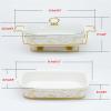 2.0L,SLDAGe Rectangle Chafing Dish Buffet Set,Ceramics Chafers Buffet Servers and Food Warmers,Buffets Chaffing Servers with Glass Viewing Covers & Fuel Holder for Parties Banquets Christmas Catering view 3