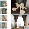 Curtain Tie Backs,Curtain Buckle Strap,Curtain Tiebacks,Curtain Tie, 2 Pcs Handmade Cotton Curtain Tie Back Tiebacks Clip Tassels Window Rope Double Ball Beige(Light Coffee) view 3