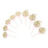 VILLFUL 20pcs Pumpkin Shape Cake Insert Sticks for Thanksgiving and Birthday Party Decorations Creative Cake Accessory Decor Lovely Festive view 1