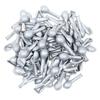 homeemoh 50 Pcs 5 inch Chrome Metallic Latex Balloons, Round Metallic Balloon Helium Balloons for Wedding Birthday Party Graduation Baby Shower Decoration,Silver view 1